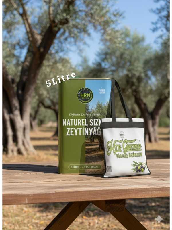 HRN Gurme Soğuk Sıkım Zeytinyağ 5 lt.